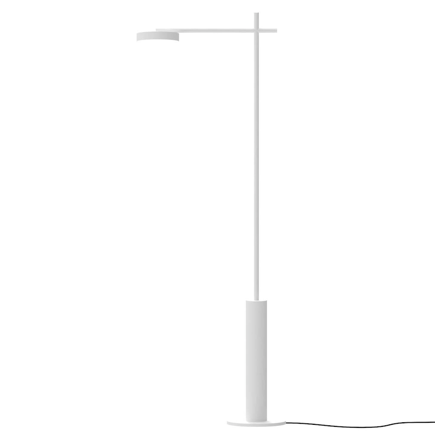 Biała podłogowa lampa stojąca LED Rafaela do salonu od Robin