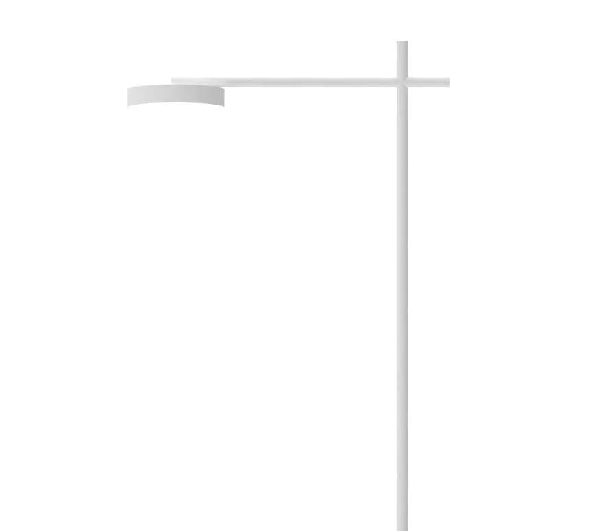 Biała podłogowa lampa stojąca LED Rafaela do salonu od Robin