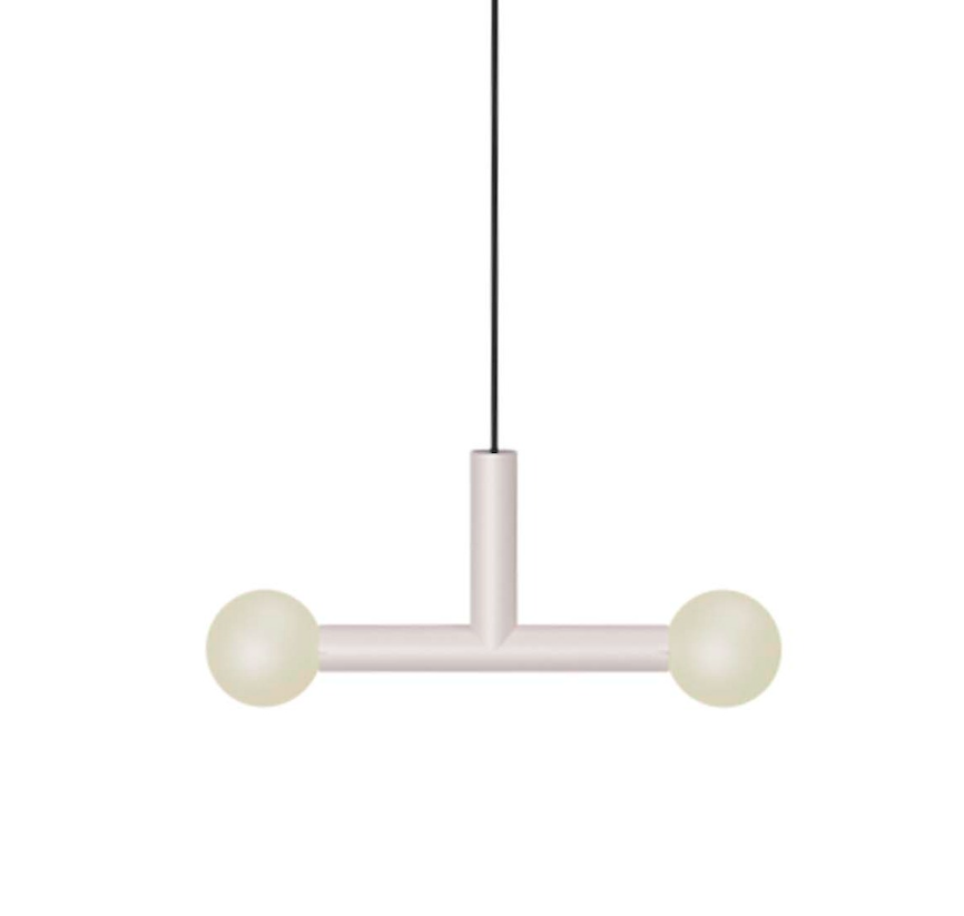 Wisząca lampa Rigoberta Trio w białym kolorze z dwiema kulami