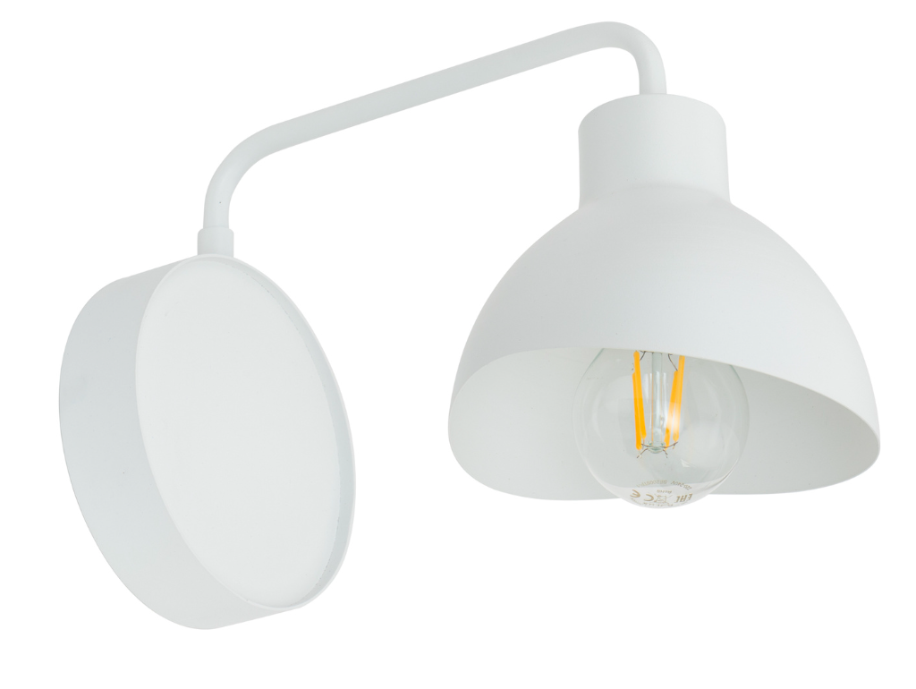 Nowoczesny biały kinkiet Etherea do sypialni