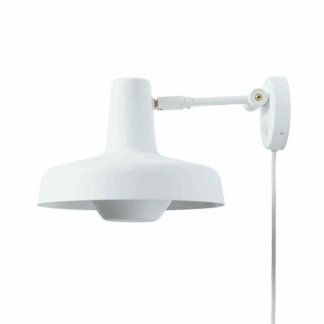 Biały nowoczesny kinkiet Arigato Wall Extra Short z możliwością regulacji