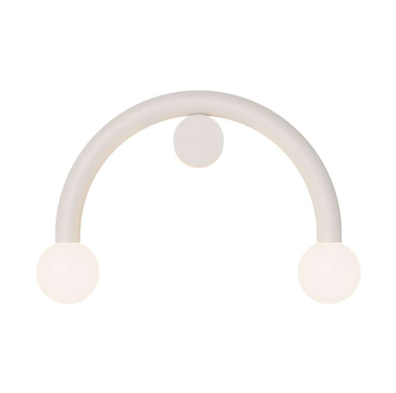 Biały, owalny kinkiet Rigoberta Curved od Robin