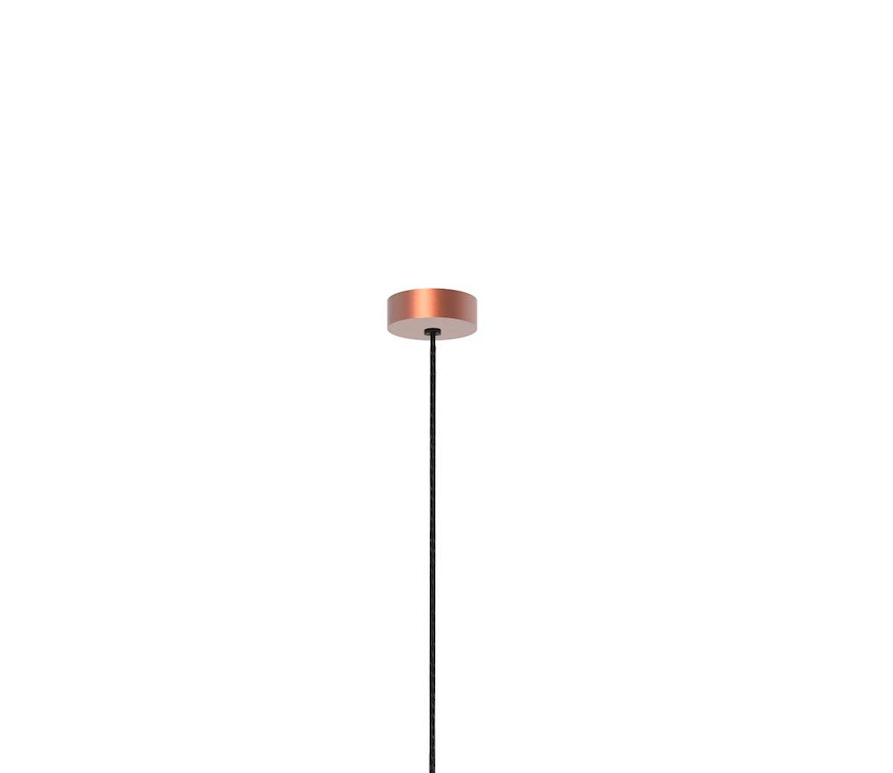Brązowa, wisząca lampa tuba Rose 40 od Robin
