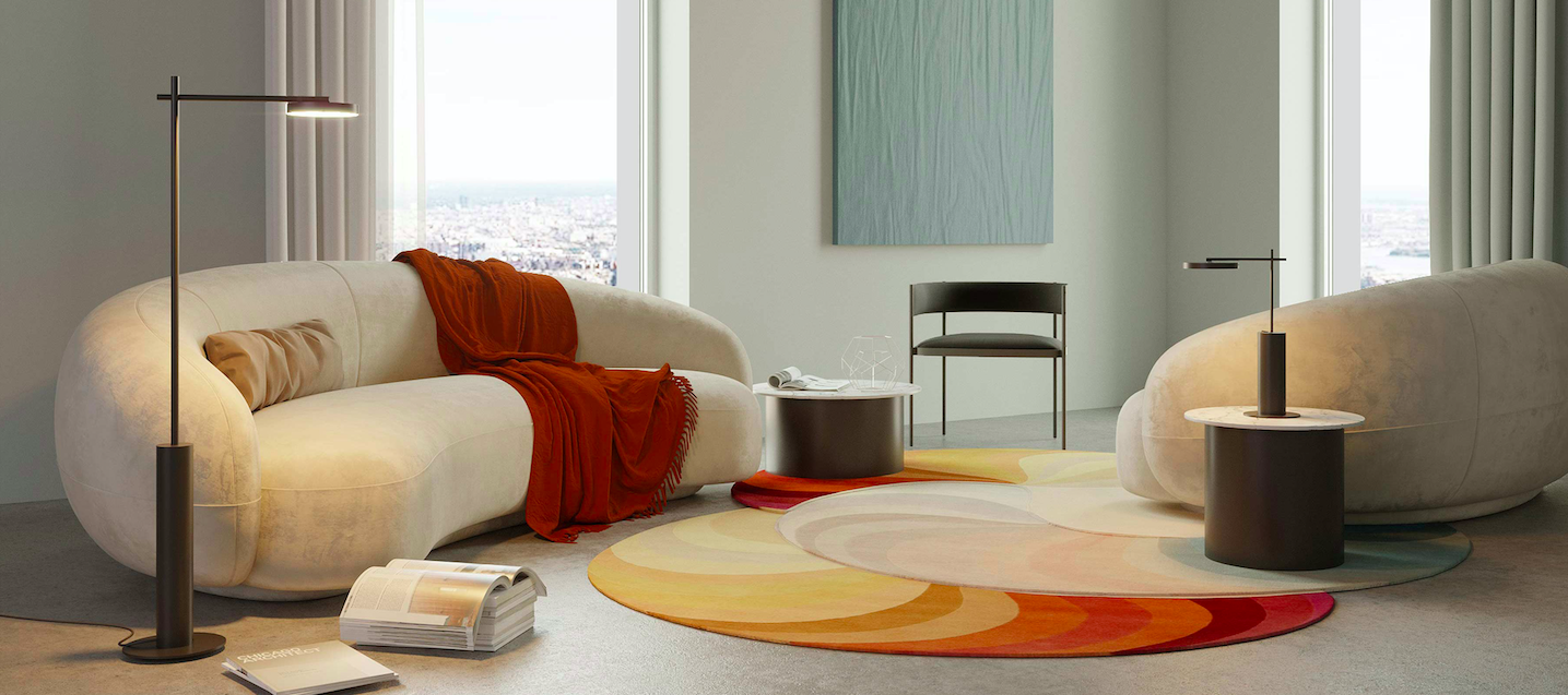 Czarna nowoczesna lampa podłogowa LED Rafaela by Robin