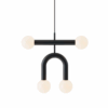 Elegancka, czarna lampa wisząca Rigoberta Duo Super Curved o designerskim charakterze