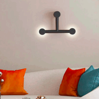 Czarny kinkiet Rigoberta Trio LED z efektem odbitego światła