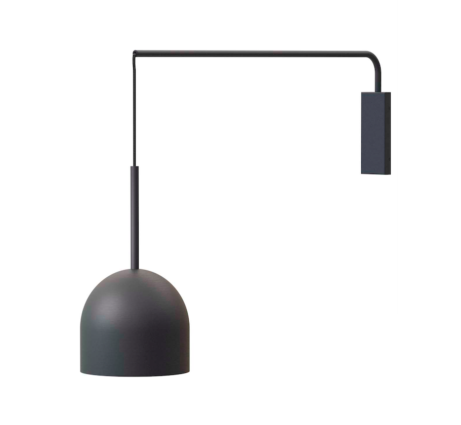 Wiszący czarny kinkiet Rio Arm - Robin