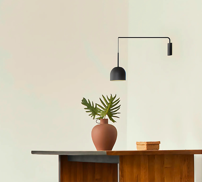 Wiszący czarny kinkiet Rio Arm - Robin