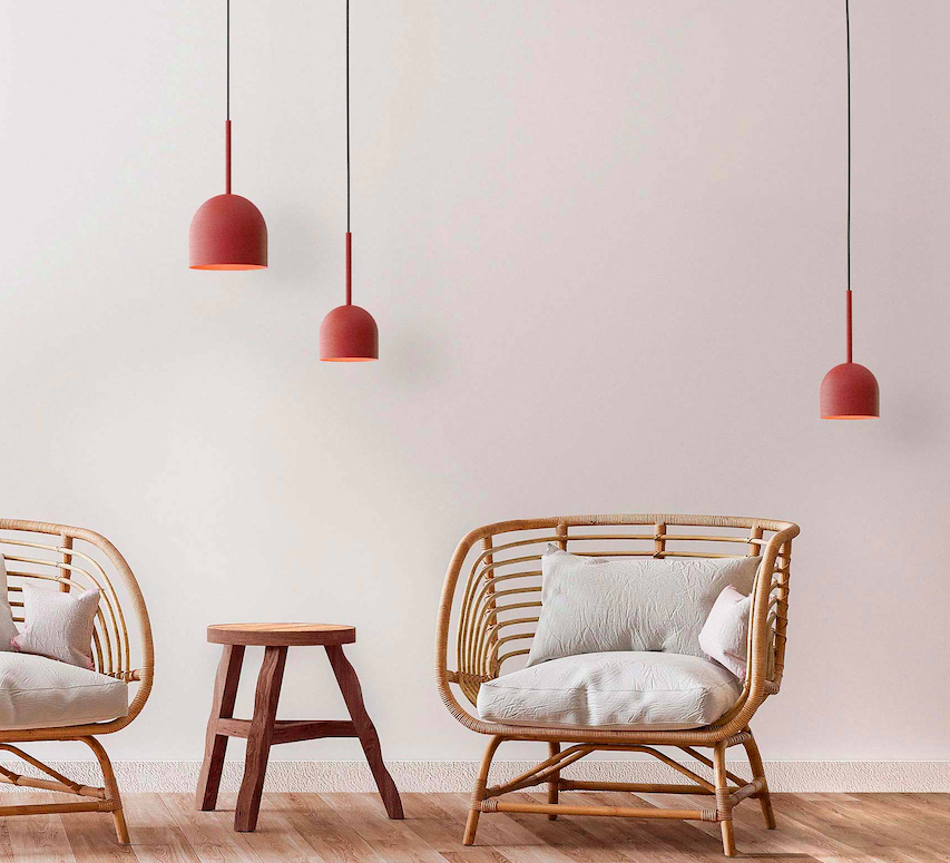 Wisząca lampa Rio 12 w odcieniu ceglastym – terracotta