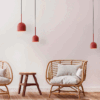 Wisząca lampa Rio 16 w kolorze terakoty