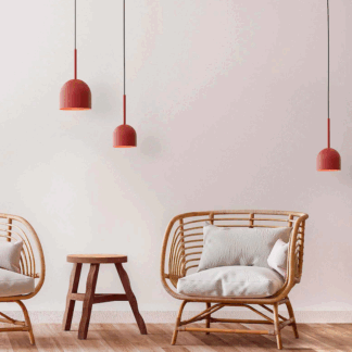 Wisząca lampa Rio 16 w kolorze terakoty