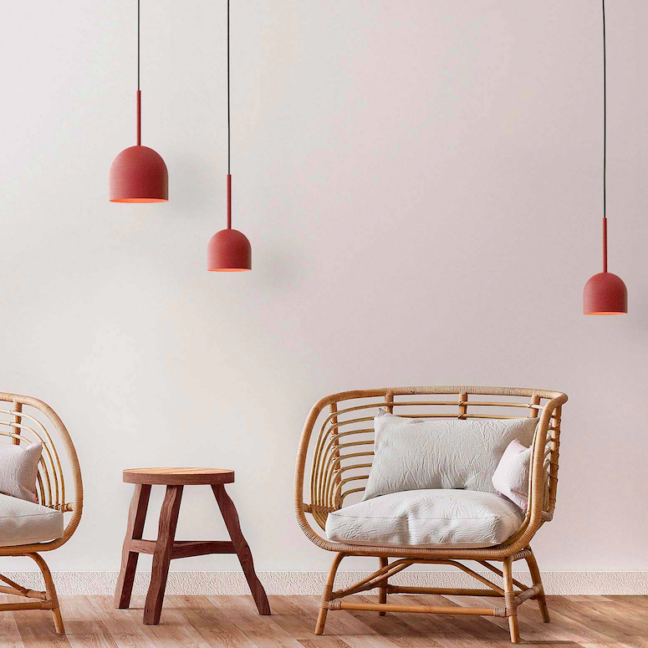 Wisząca lampa Rio 16 w kolorze terakoty