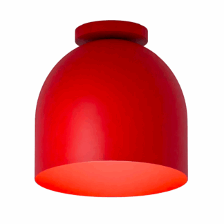 Czerwony plafon Rio w minimalistycznym stylu, ozdobiony odcieniem terracotty