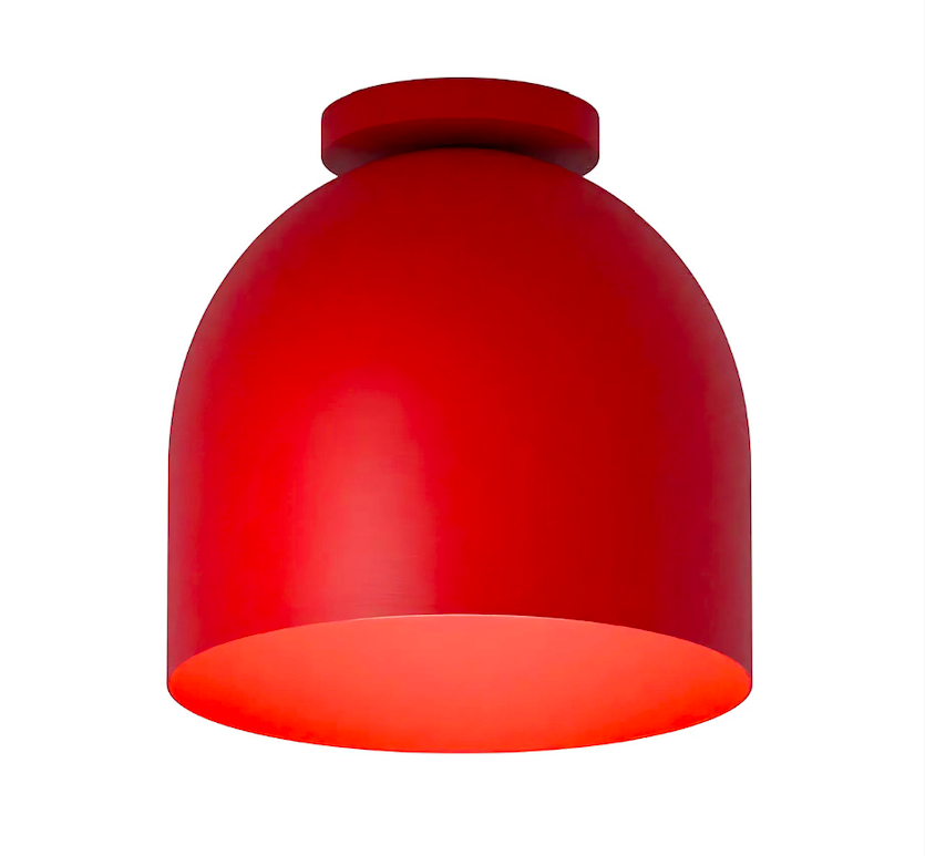 Czerwony plafon Rio w minimalistycznym stylu, ozdobiony odcieniem terracotty