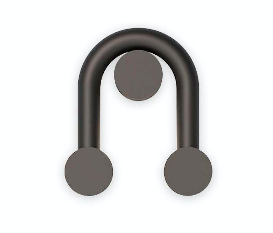 Nowoczesny, czarny kinkiet LED Rigoberta o zakrzywionym kształcie