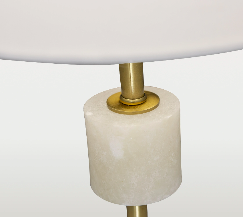 Elegancka lampa stołowa Bari wykonana z naturalnego alabastru