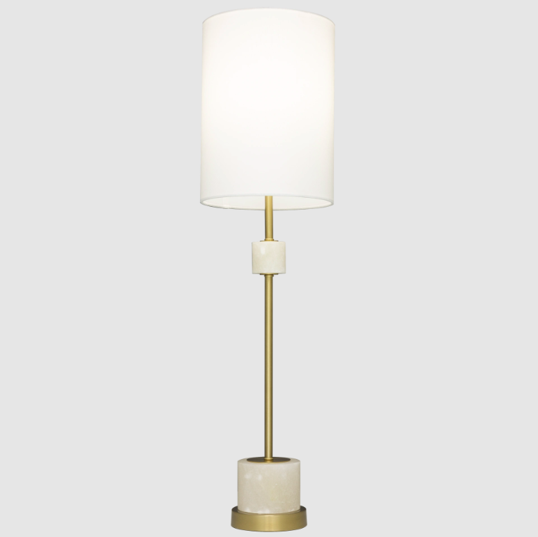 Elegancka lampa stołowa Bari wykonana z naturalnego alabastru