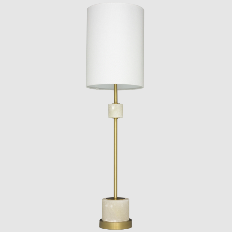 Elegancka lampa stołowa Bari wykonana z naturalnego alabastru