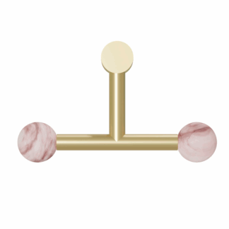 Hiszpański kinkiet Rigoberta Trio z dwoma kloszami wykonanymi z naturalnego kamienia