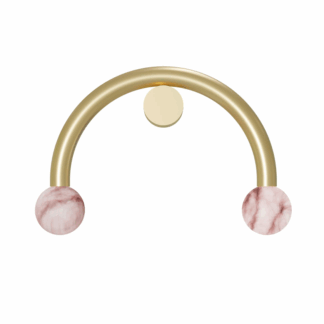 Hiszpański kinkiet Rigoberta Curved z kloszami z alabastru umieszczonymi na eleganckim łuku