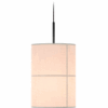 Kremowa wisząca lampa Rania 28 z abażurem w kratkę