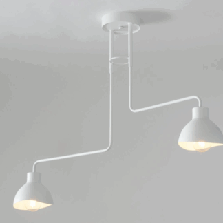 Lampa sufitowa Etherea z dwoma regulowanymi ramionami do montażu nad wyspą
