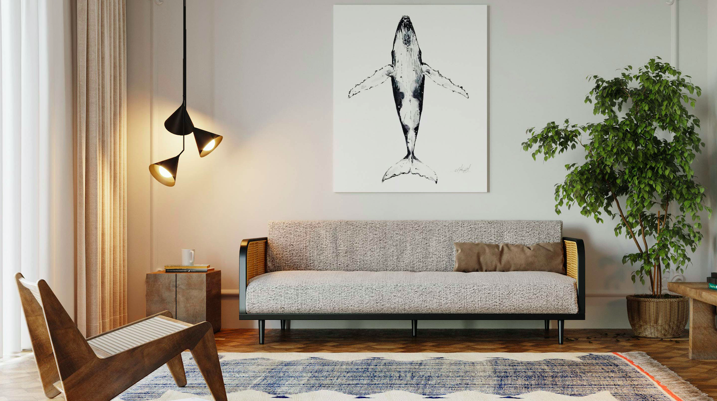 Potrójna wisząca lampa Rubi Trio z trzema stożkowymi kloszami