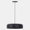 Wisząca lampa Rea by Robin z płaskim czarnym kloszem