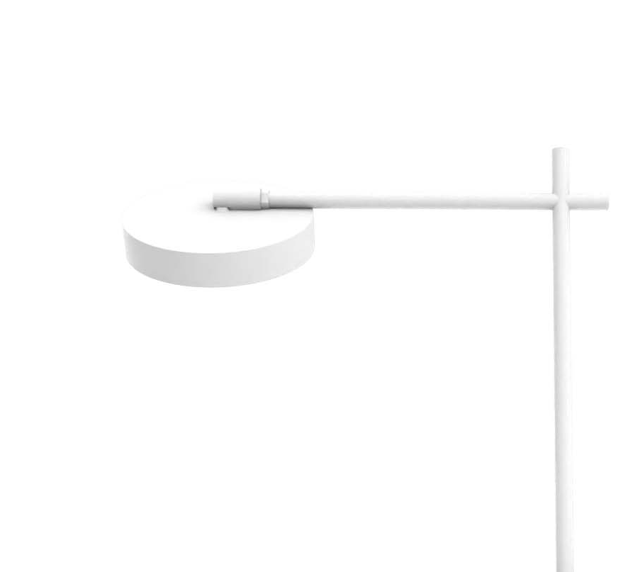 Lampka stołowa LED Rafaela do salonu z obrotowym, płaskim kloszem