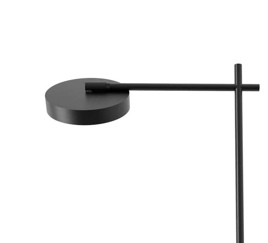 Lampka biurkowa LED Rafaela z regulowanym, płaskim kloszem