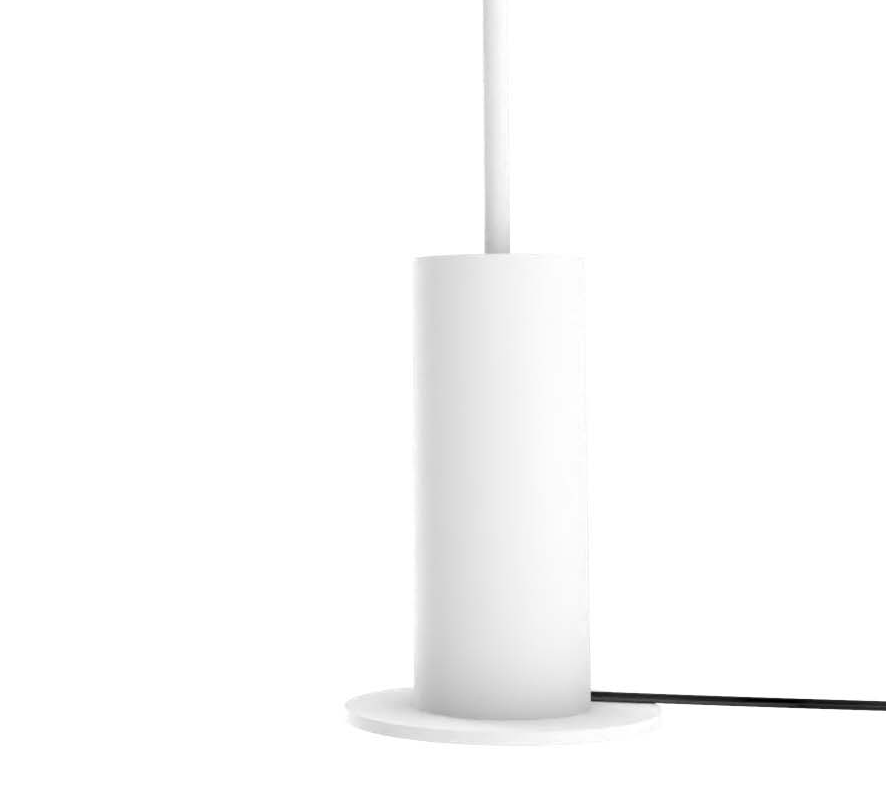 Lampka stołowa LED Rafaela do salonu z obrotowym, płaskim kloszem