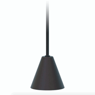 Niewielka czarna lampa wisząca Rimini 8 LED o ciepłej barwie światła 3000K