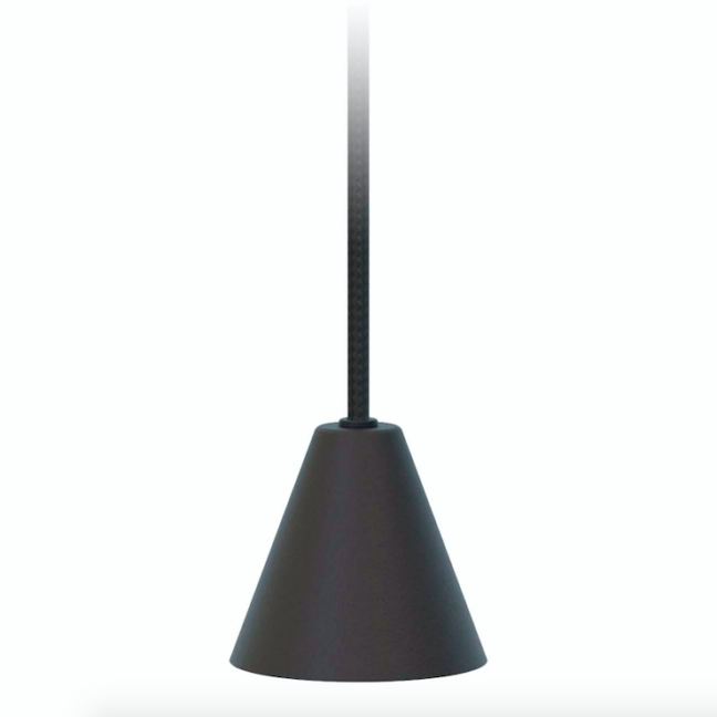 Niewielka czarna lampa wisząca Rimini 8 LED o ciepłej barwie światła 3000K
