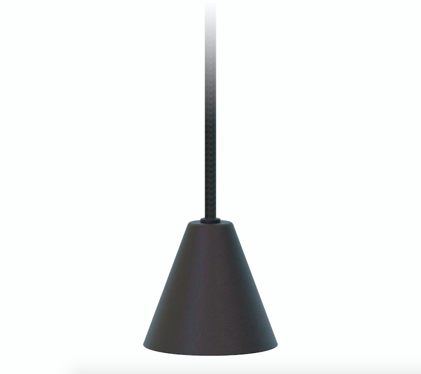 Niewielka czarna lampa wisząca Rimini 8 LED o ciepłej barwie światła 3000K