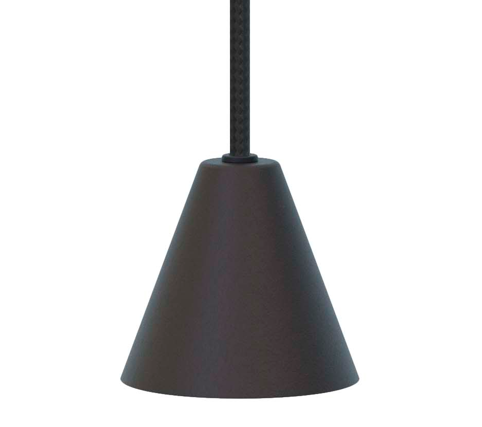 Niewielka czarna lampa wisząca Rimini 8 LED o ciepłej barwie światła 3000K