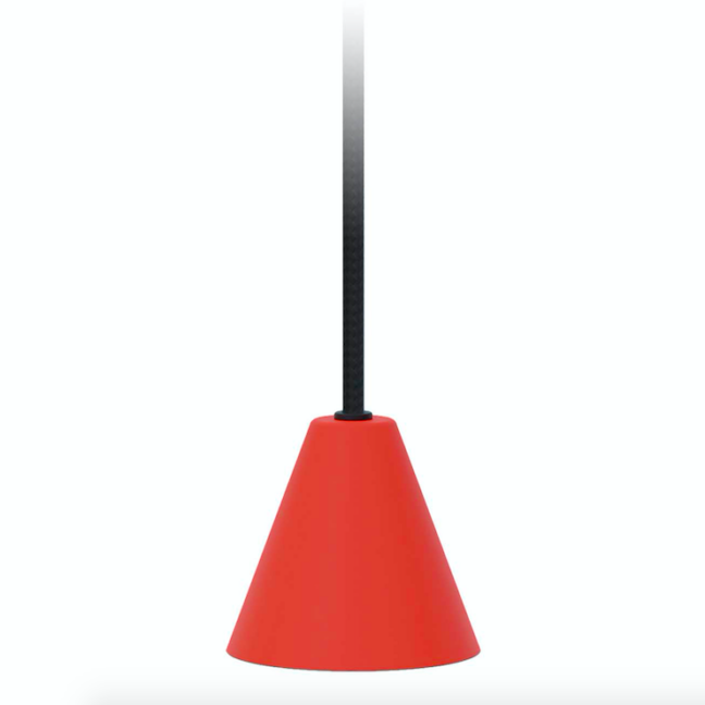 Niewielka wisząca lampa Rimini 8 LED w kolorze czerwonym o barwie światła 3000K