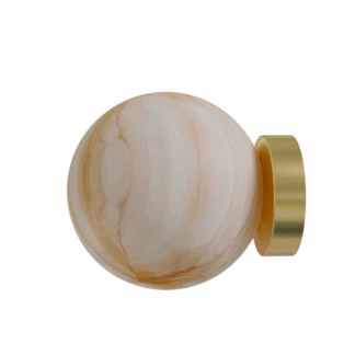 Mały kinkiet w kształcie kulki Royal z alabastrowym kloszem