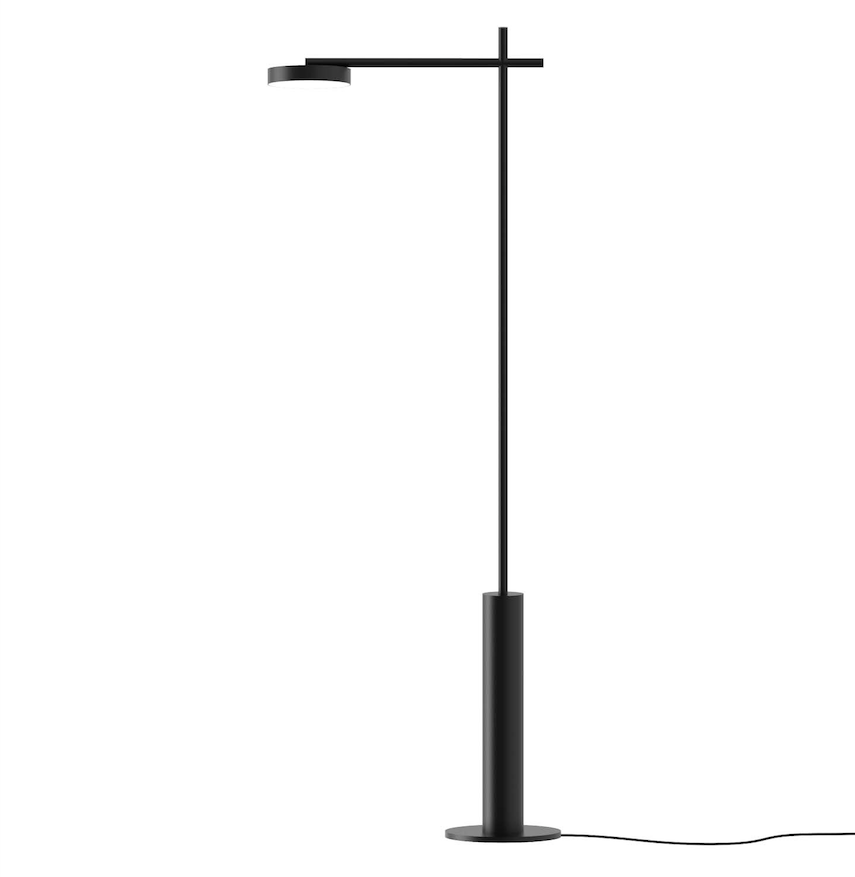 Czarna nowoczesna lampa podłogowa LED Rafaela by Robin