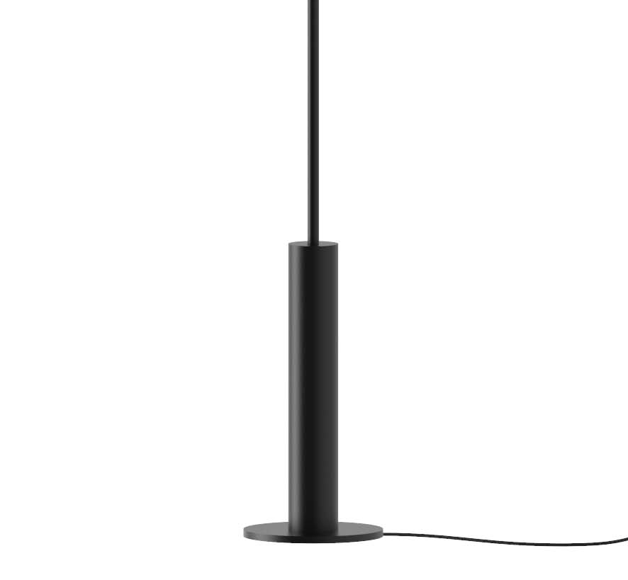 Czarna nowoczesna lampa podłogowa LED Rafaela by Robin