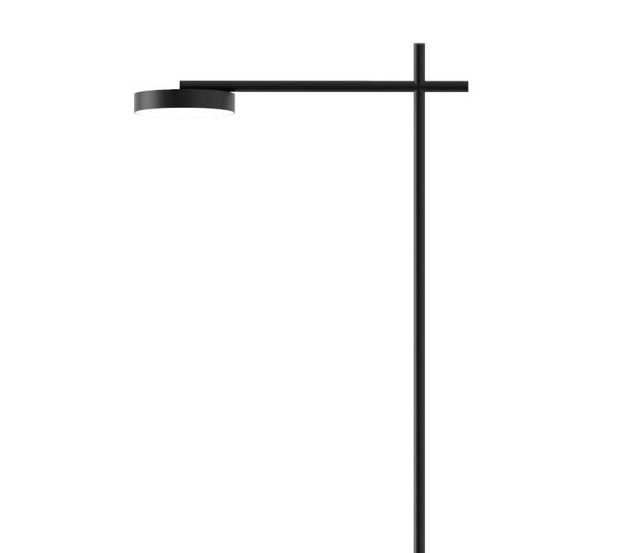 Czarna nowoczesna lampa podłogowa LED Rafaela by Robin