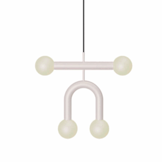 Biała, nowoczesna lampa wisząca Rigoberta Duo Super Curved