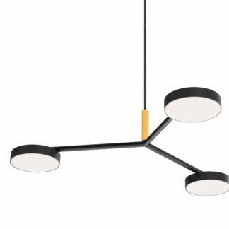 Nowoczesna wisząca lampa Rafaela Trio z trzema płaskimi dyskami LED