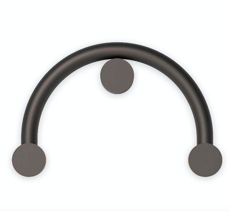 Czarny łukowaty kinkiet Rigoberta Curved z dwiema diodami LED