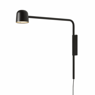 Nowoczesny kinkiet LED Satellite w czarnym kolorze z funkcją ściemniania i kablem