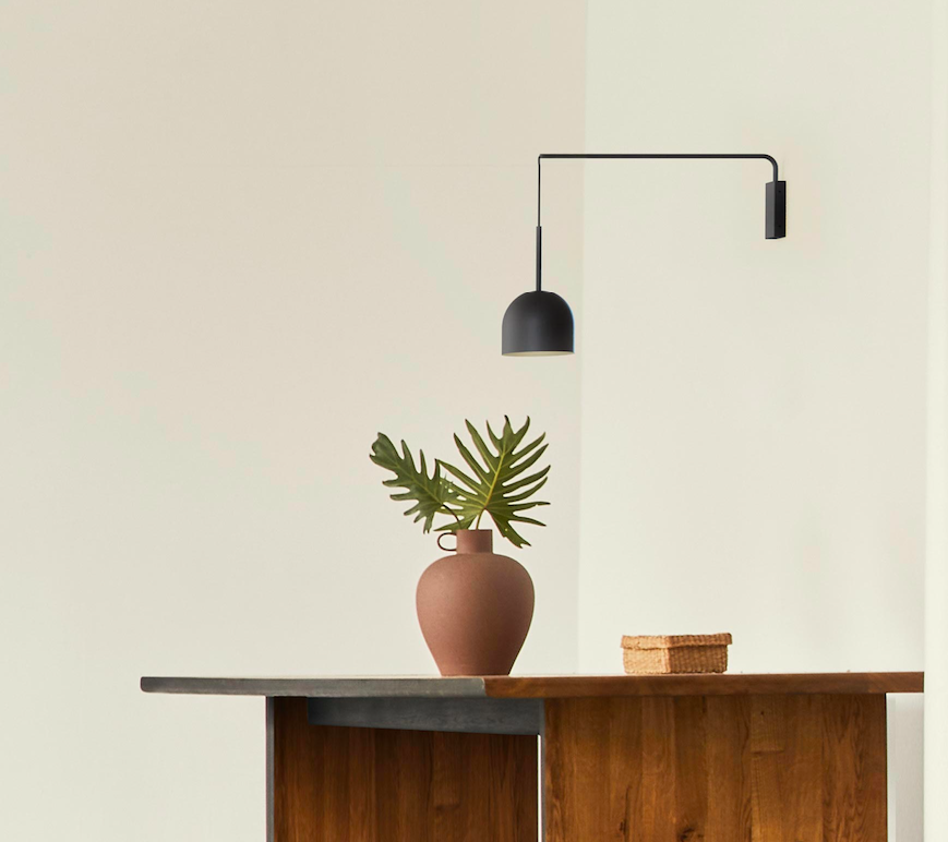 Nowoczesna lampa ścienna Rio Arm w kolorze terracotta