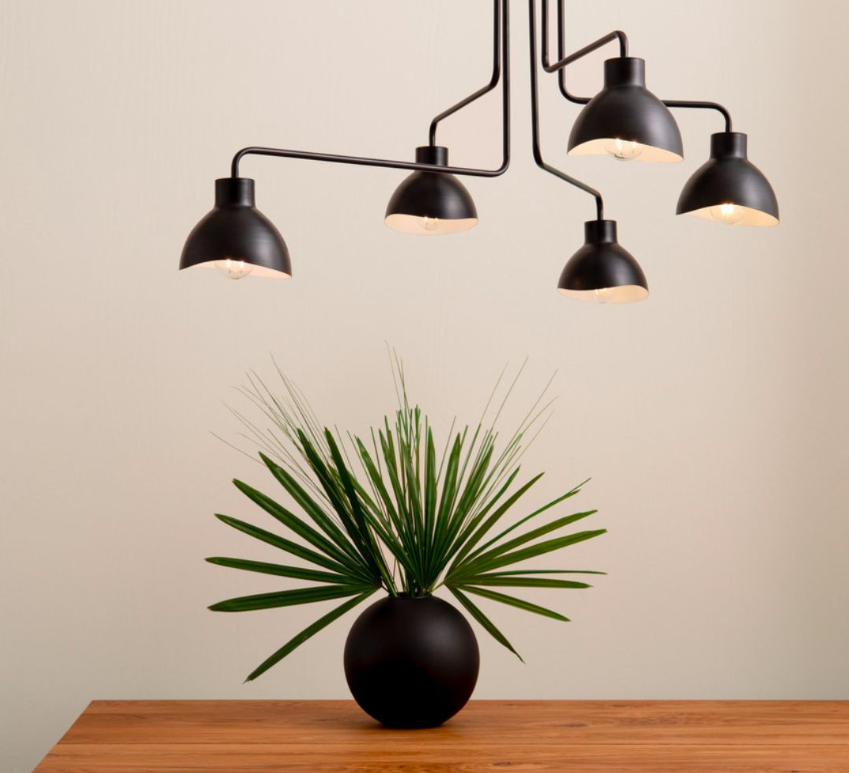 Nowoczesna i duża lampa wisząca Etherea z pięcioma punktami świetlnymi w stylu loftowym