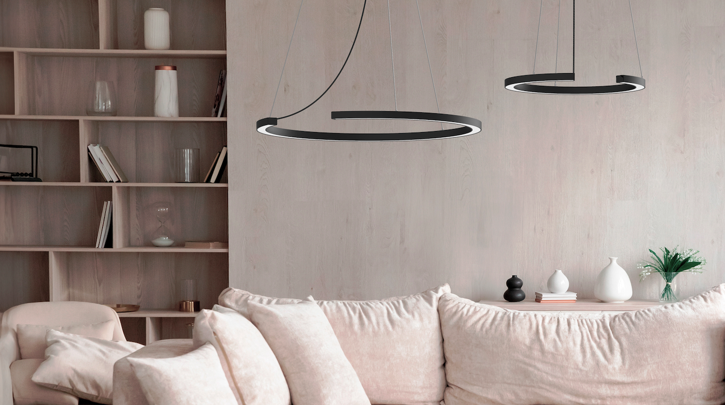 Elegancka, wisząca lampa pierścieniowa Roberta 80 LED Robin o barwie światła 3000K