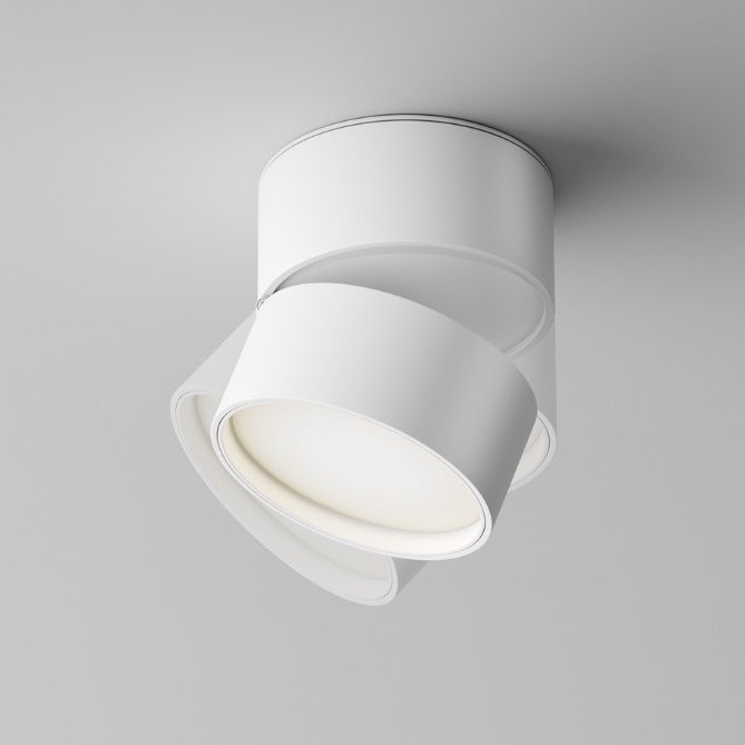 Regulowana sufitowa lampa tubowa Onda LED w kolorze białym, temperatura barwowa 3000K