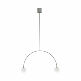 Oliwkowa, łukowa lampa wisząca Riga 50 - Robin