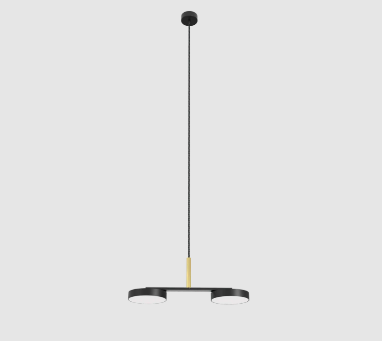 Nowoczesna, wisząca lampa LED Rafaela Duo Robin o płaskim designie